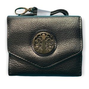 Embellished Textured Wristlet Wallet